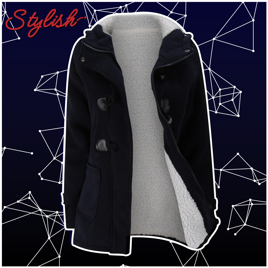 Chaqueta con capucha forrada de felpa cálida - Stylish™