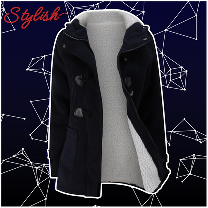 Chaqueta con capucha forrada de felpa cálida - Stylish™