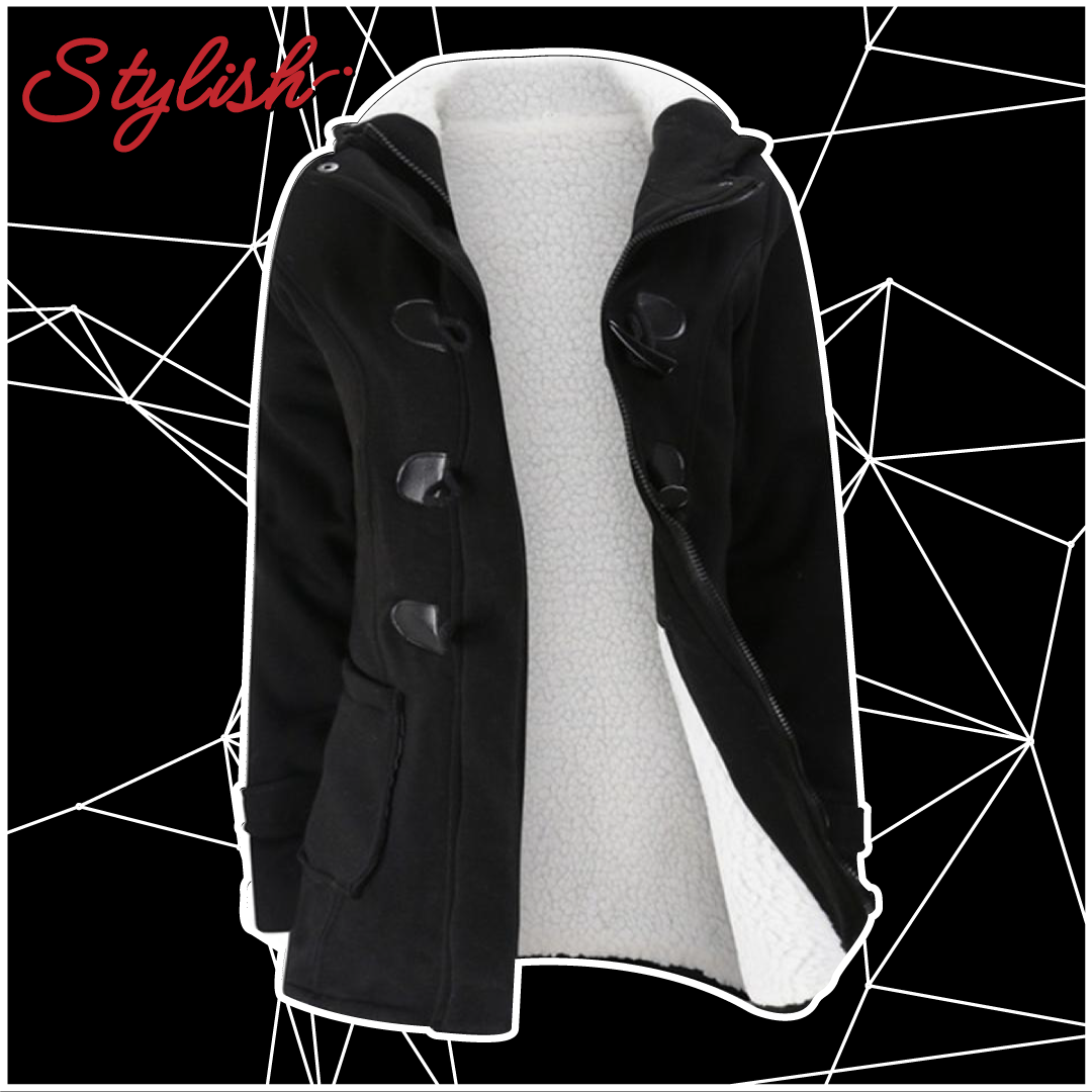 Chaqueta con capucha forrada de felpa cálida - Stylish™