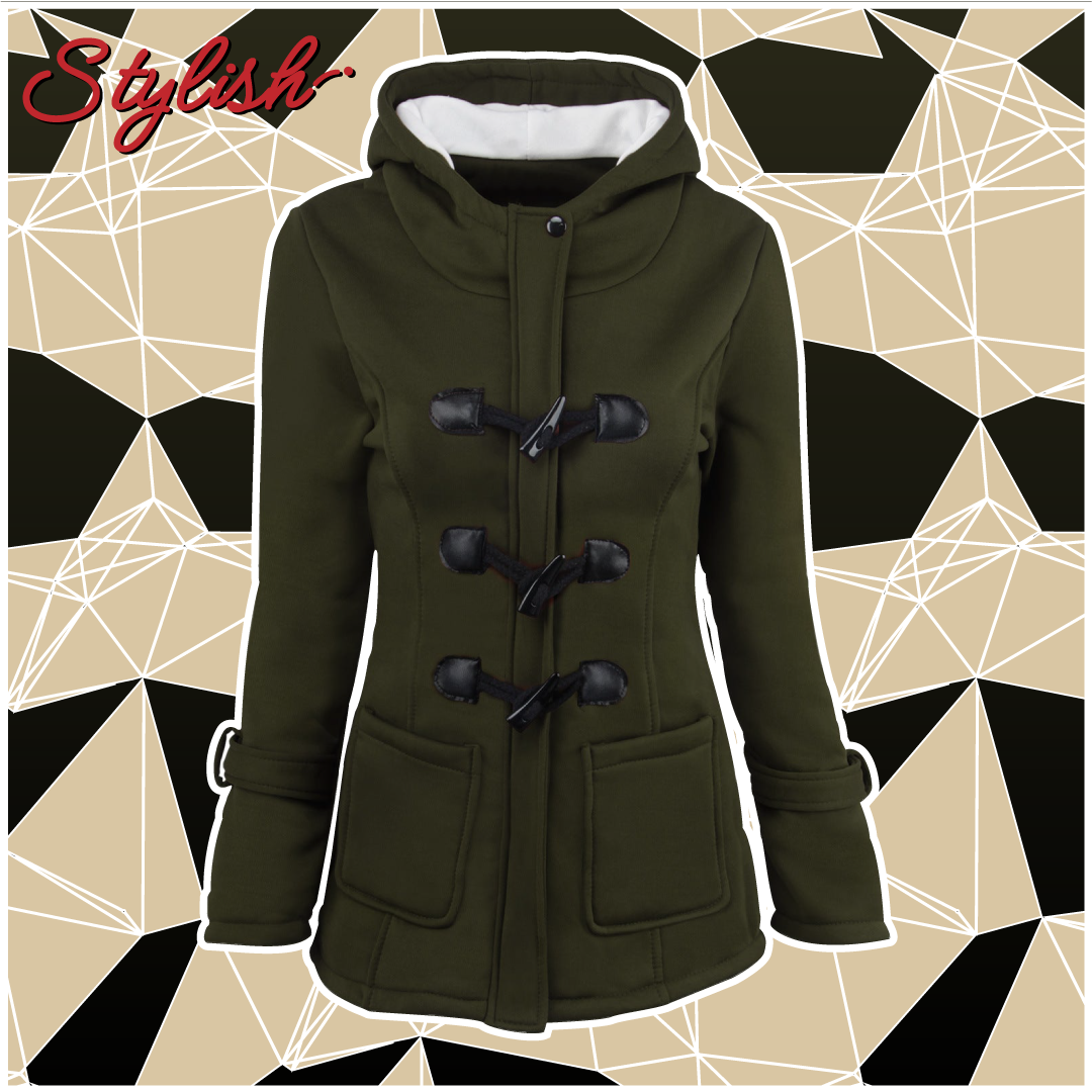 Chaqueta con capucha forrada de felpa cálida - Stylish™