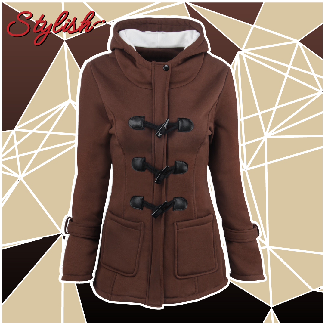 Chaqueta con capucha forrada de felpa cálida - Stylish™