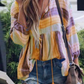 Blusa Boho de Rayas Combinadas