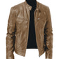 Chaqueta de cuero de hombre 100% a mano - LEATHERJACKET™