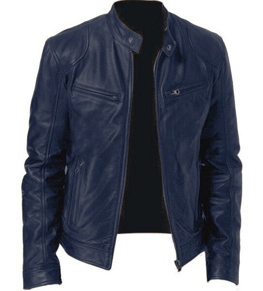 Chaqueta de cuero de hombre 100% a mano - LEATHERJACKET™