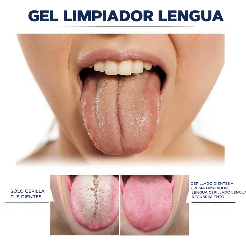 Gel limpiador de lengua + Cepillo gratis