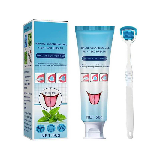 Gel limpiador de lengua + Cepillo gratis