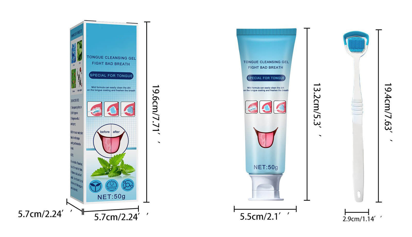 Gel limpiador de lengua + Cepillo gratis