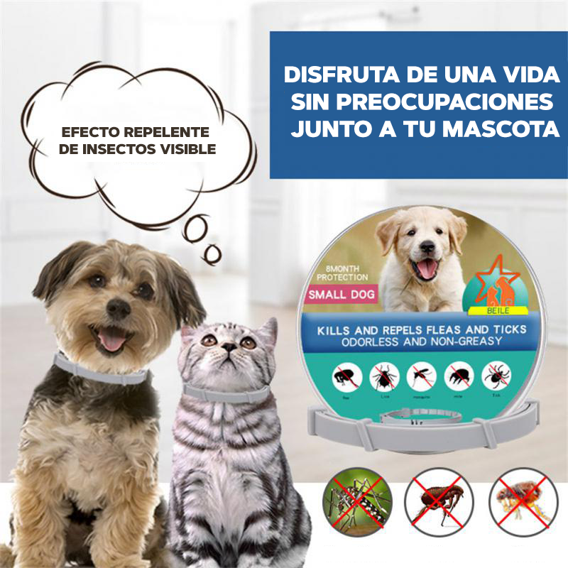 Collar antipulgas garrapatas y ácaros para mascotas - Pet Security™