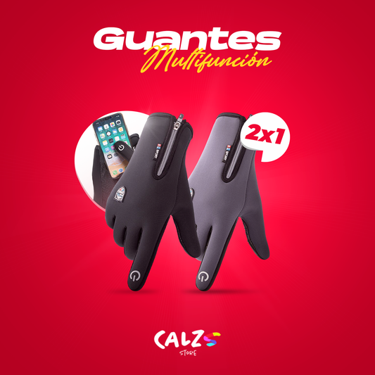 PACK X2 Guantes para Moto Ciclismo Dedo Touch Protección