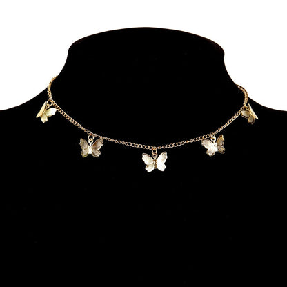 Collar de Mariposas de Plata y baño en Oro