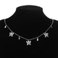 Collar de Mariposas de Plata y baño en Oro