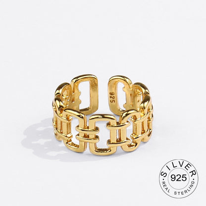 Anillo "Sello Flor" - Plata de 1º Ley S925