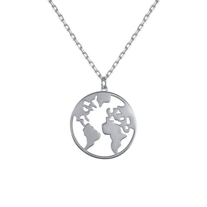 Colgante "Mundo" - Plata de 1º Ley S925