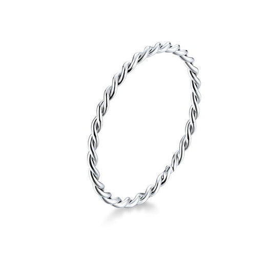 Anillo "Twist" -  Plata de 1º Ley S925