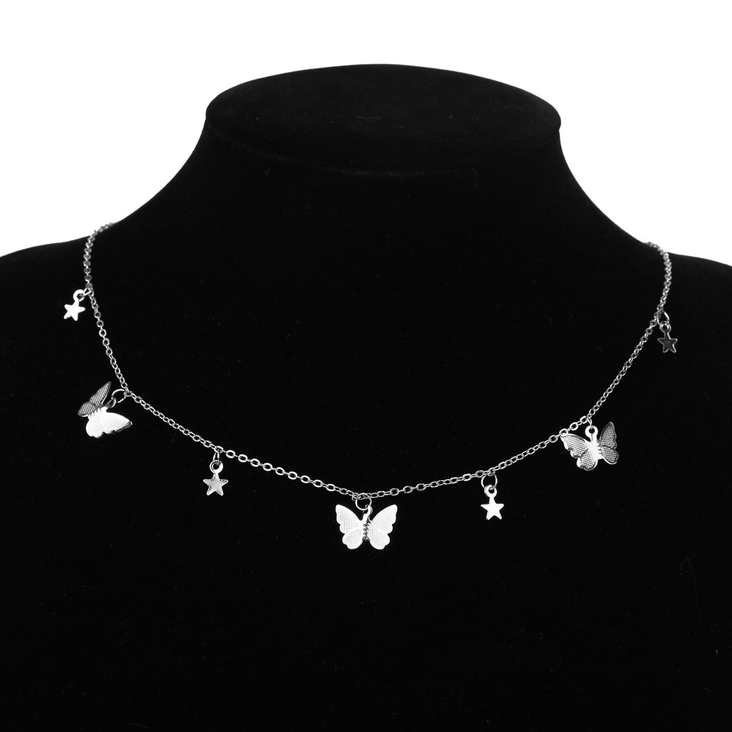 Collar de Mariposas de Plata y baño en Oro