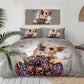 CONJUNTO COMODOR COLCHA PEMBROKE WELSH CORGIS - yudachile