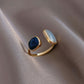 Anillo Blues Square