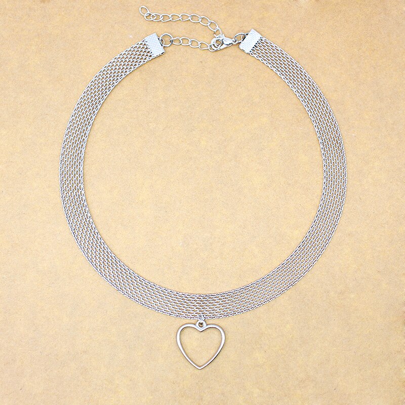 Collar "Gargantilla Ancha" - Plata de 1º Ley S925