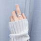 Anillo Ajustable Flor Silvestre de Plata 925 y Esmalte Pintado a Mano