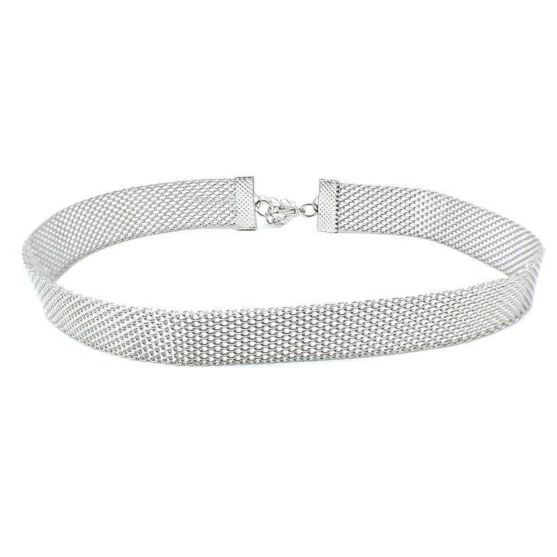 Collar "Gargantilla Ancha" - Plata de 1º Ley S925