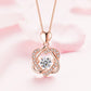 Colgante de doble corazón + Estuche con forma de Rosa de regalo