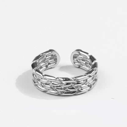 Anillo "Sello Flor" - Plata de 1º Ley S925