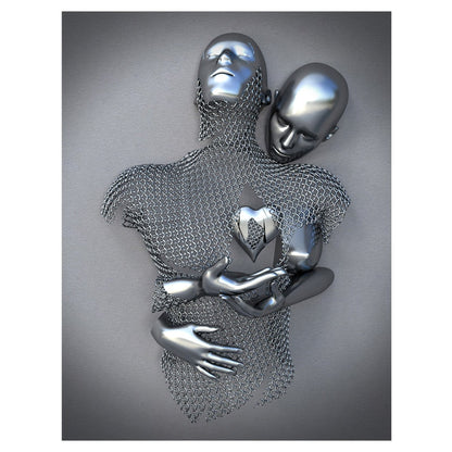 💞 Promoción Último Día 50% DE DESCUENTO 💞 Corazón amoroso gris-3D Arte de la pared - yudachile