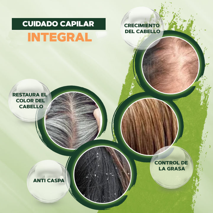 Barra de champú para oscurecer el cabello negro - HairMax™