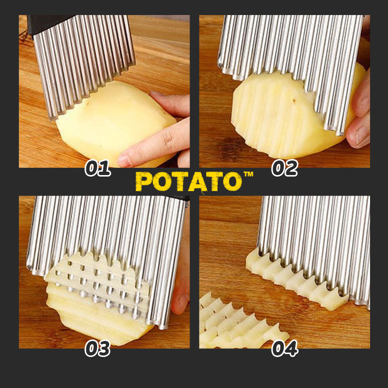 Cuchillo de cocina con punta ondulada - Potato™