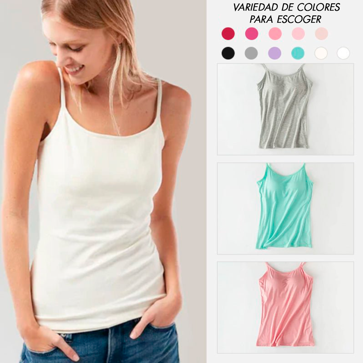 Camiseta con sujetador incorporado - INVISIBRA™