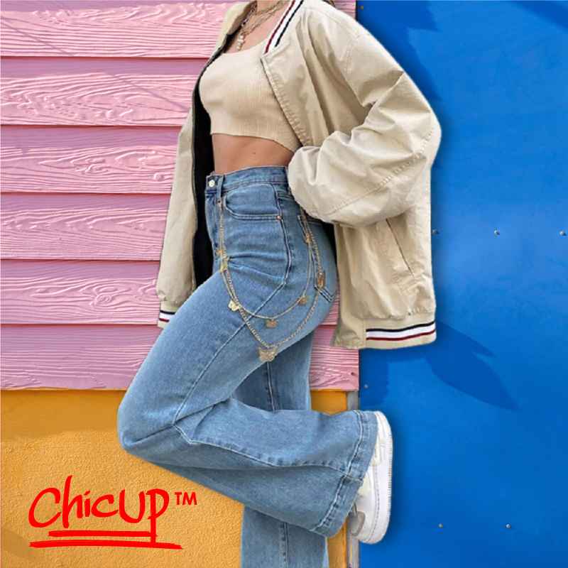 Jeans europeo retro cintura alta - ChicUp™