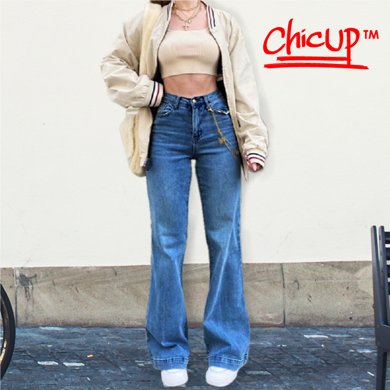 Jeans europeo retro cintura alta - ChicUp™