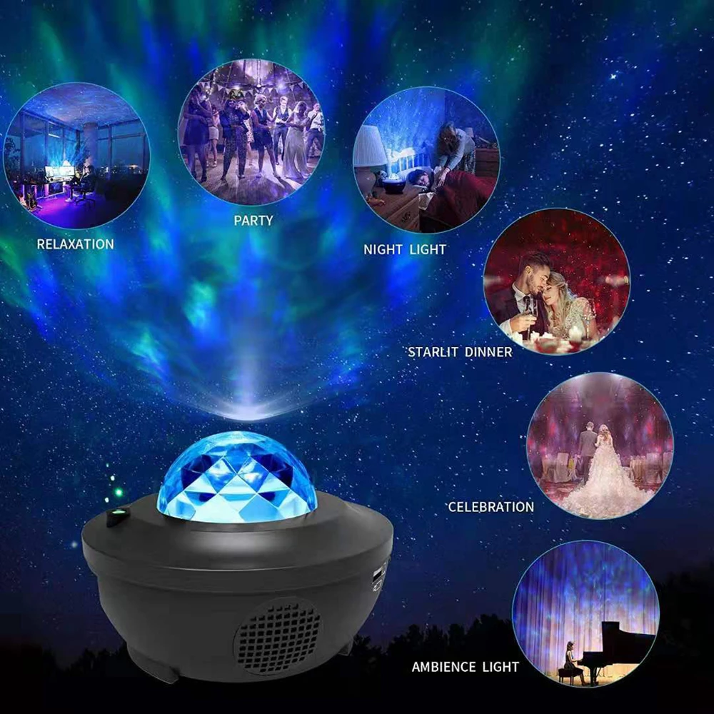 Proyector de Galaxia con Altavoz + Control Remoto