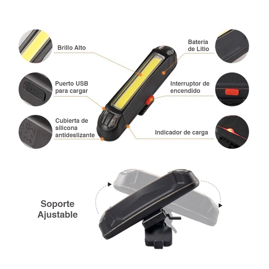 Luz LED Ciclismo USB
