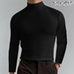 Camiseta manga larga ajustada con cuello alto para hombre - LONGSHIRT™