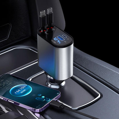 ⏰Promoción del último día: 50 % de descuento: cargador de coche retráctil de carga rápida