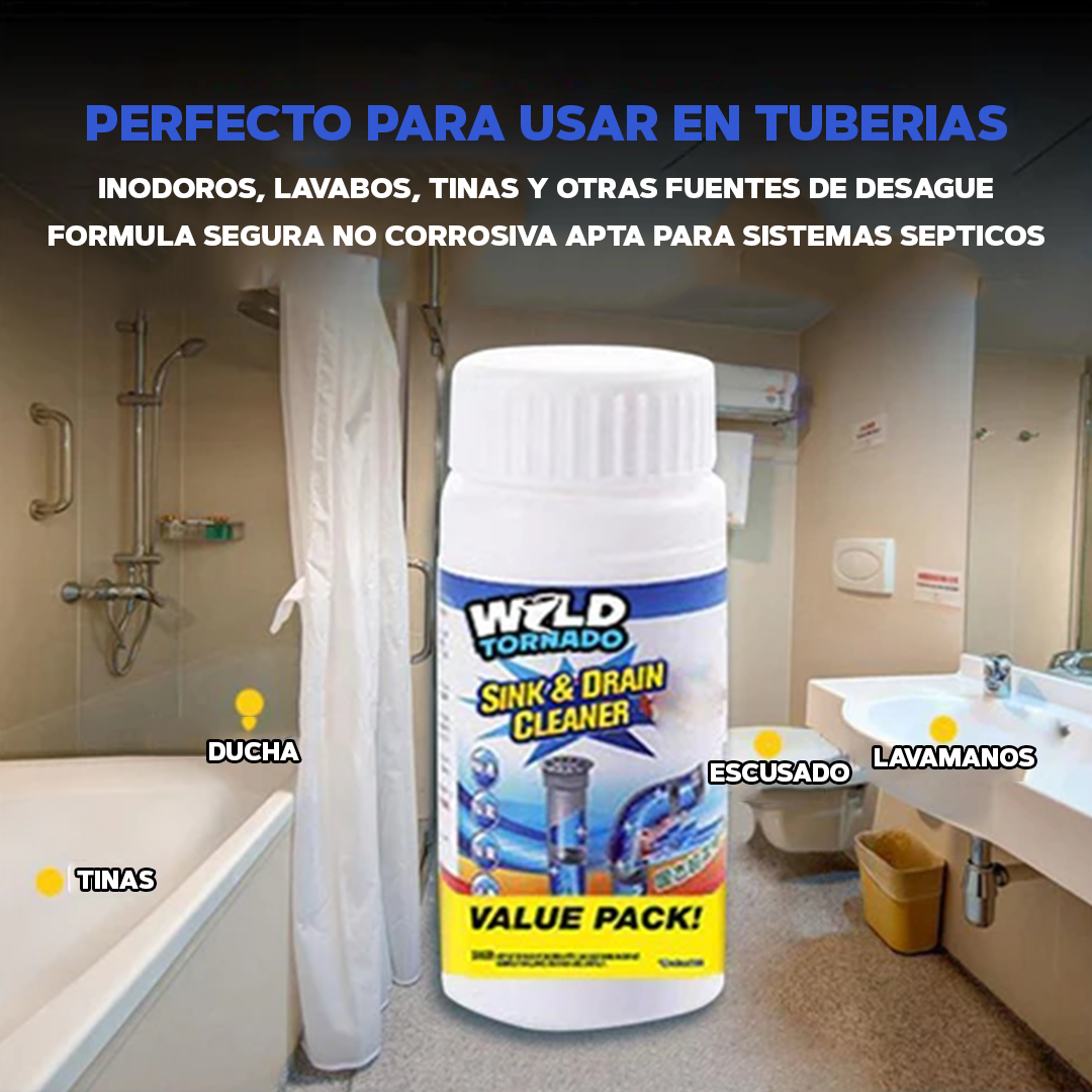 Limpiador y destapador de cañerias - TornadoClean™