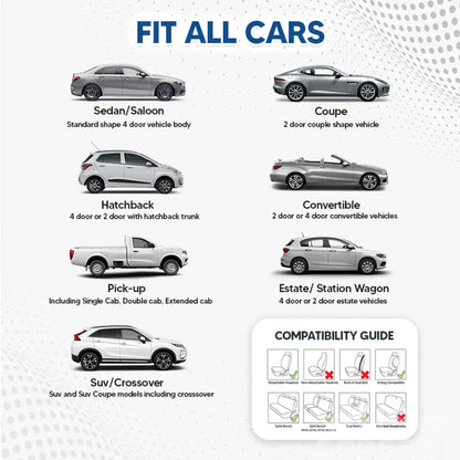Alexcar Azza 2023 Full Set Universal Breathable Waterproof Vehicle Leather Cover for Cars, SUV