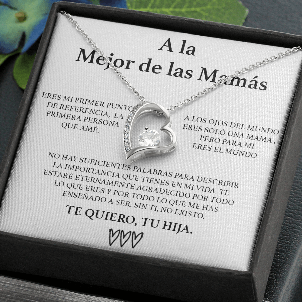 Collar Corazón - A La Mejor Mamá - Tu Hija