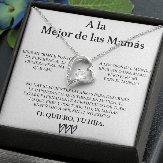 Collar Corazón - A La Mejor Mamá - Tu Hija