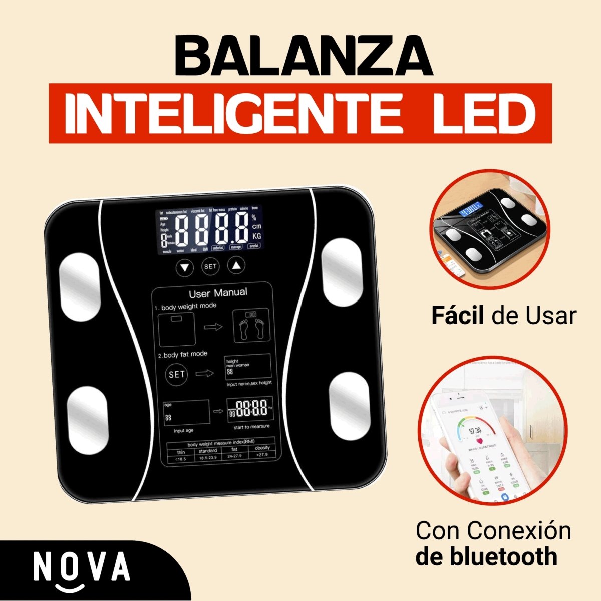 Balanza LED Digital ENVÍO GRATIS