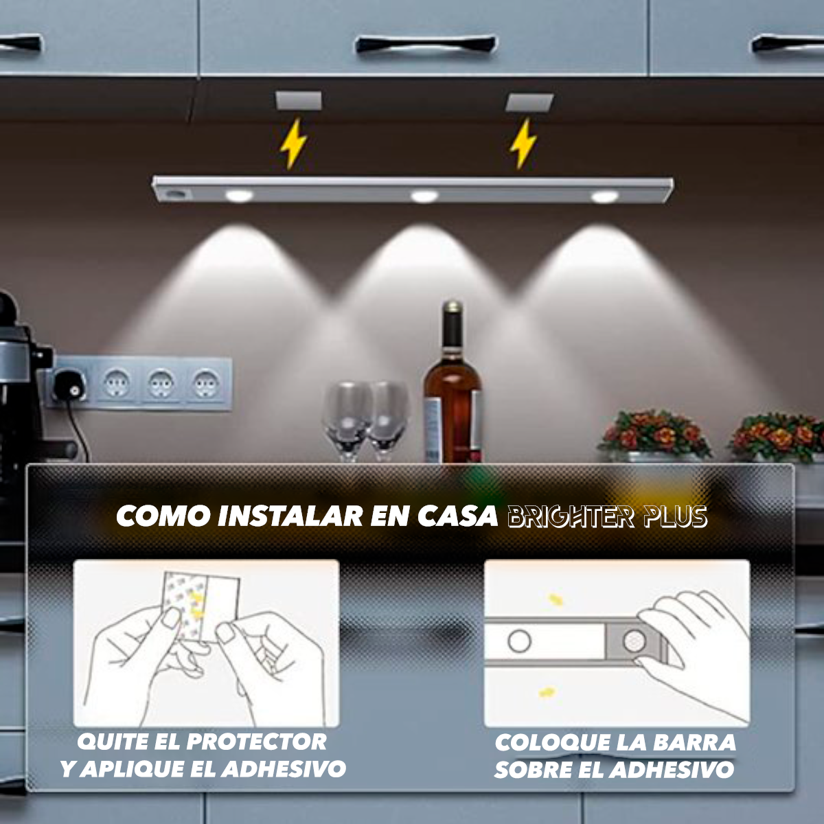 LUZ LED CON SENSOR PARA COCINA - BRIGHTER PLUS™