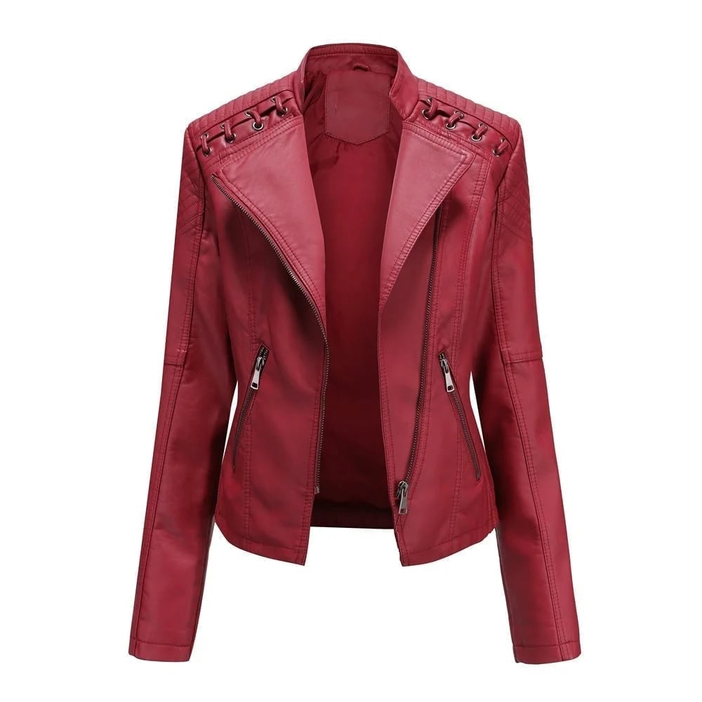 Chaqueta de cuero de mujer - JacketGure™