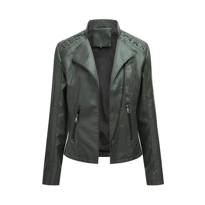 Chaqueta de cuero de mujer - JacketGure™