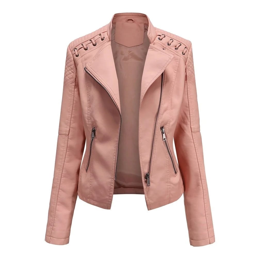 Chaqueta de cuero de mujer - JacketGure™