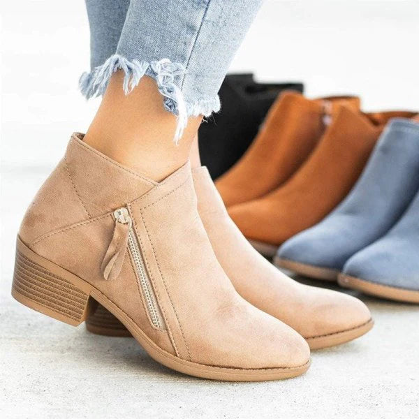 Botines De Mujer con Cremallera Lateral - NEW WALK™