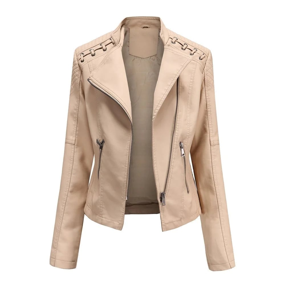 Chaqueta de cuero de mujer - JacketGure™