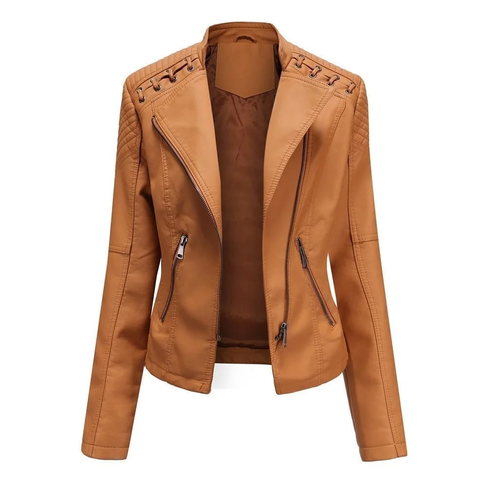 Chaqueta de cuero de mujer - JacketGure™