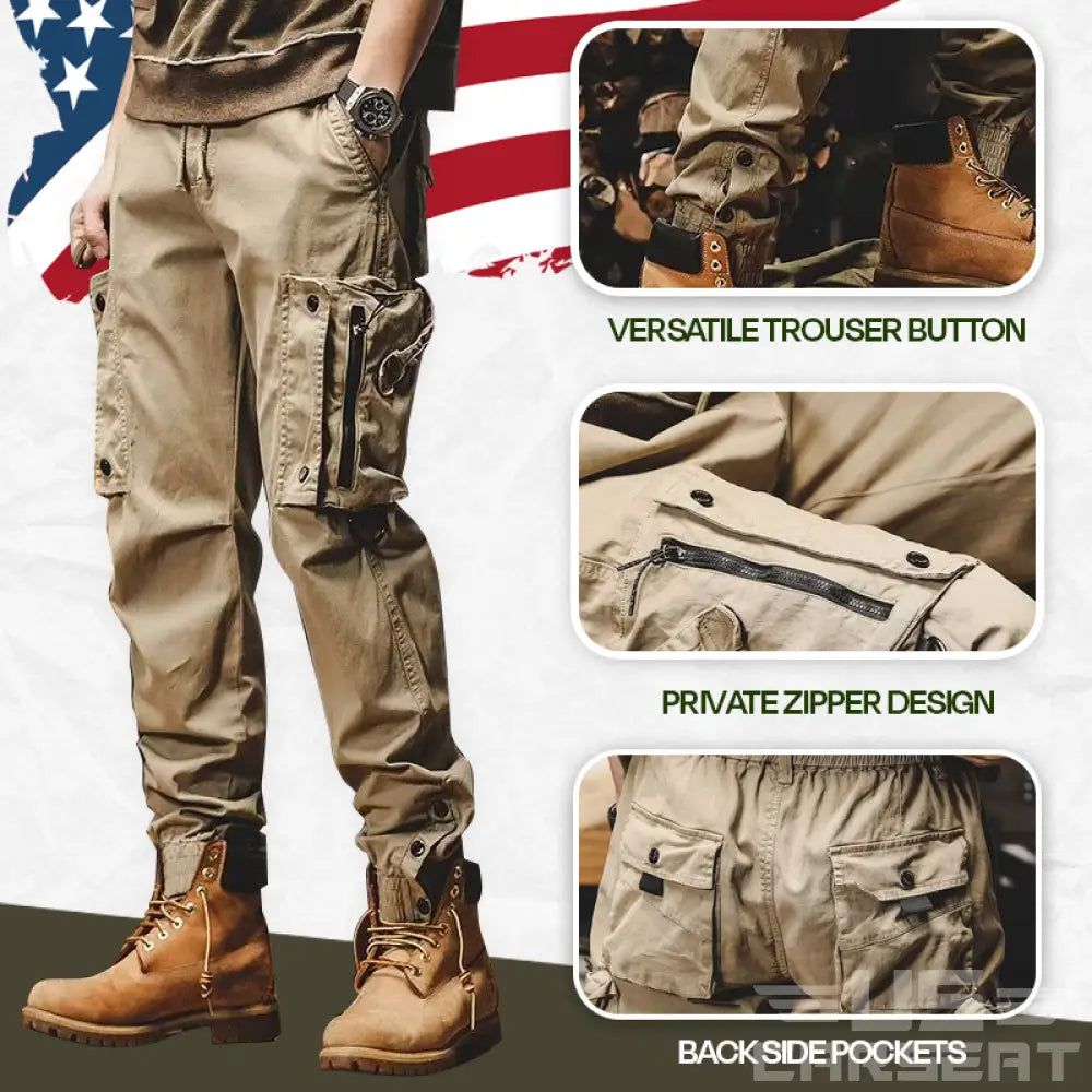 Flexible Comfortable Spacious Pocket Design Men Cargo Pants