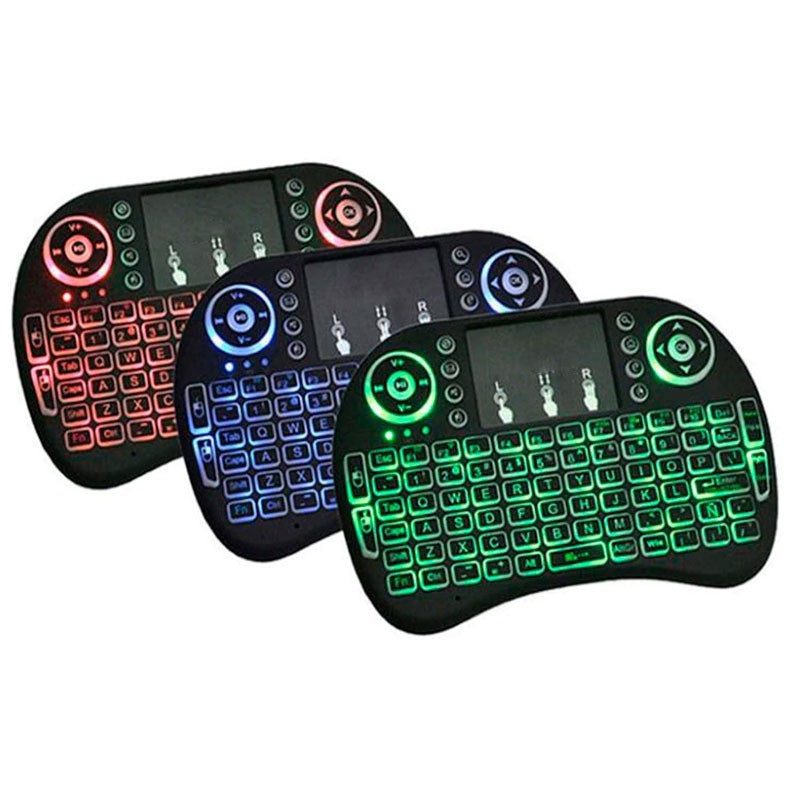 Mini Teclado Inalambrico Touchpad Smart Tv Retroiluminado